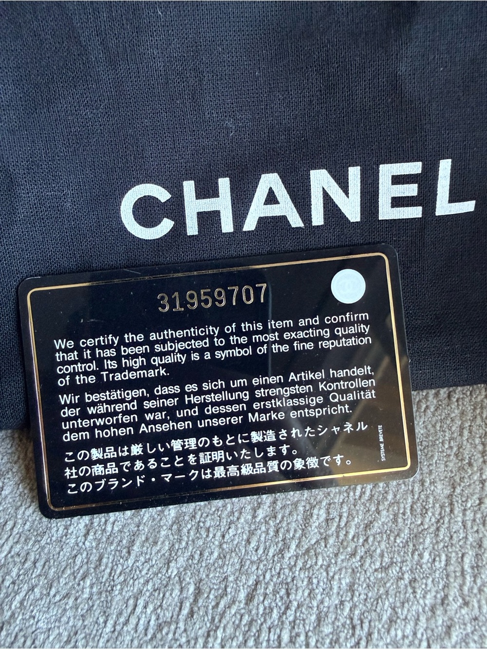 CHANEL Baby Blue Quilted Mini Vanity Top Handle Crossbody Bag with COA - Picture 9 of 14